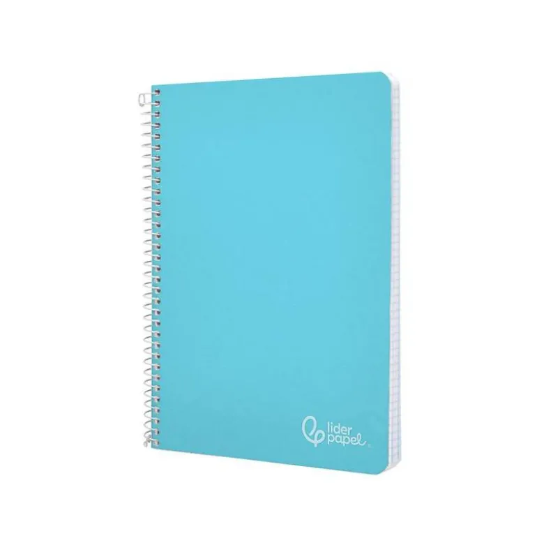 CUADERNO ESPIRAL LIDERPAPEL DIN A5 WITTY TAPA DURA 80H 90GR CUADRO 4MM CON MARGEN COLOR AZUL