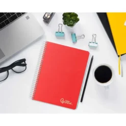 CUADERNO ESPIRAL LIDERPAPEL A5 MICRO WITTY TAPA DURA 120H 90GR HORIZONTAL 8MM 5 BANDAS 6 TALADROS COLORES SURTIDOS