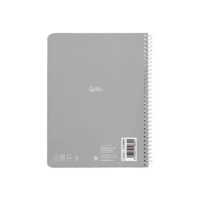 CUADERNO ESPIRAL LIDERPAPEL DIN A5 WITTY TAPA DURA 80H 90GR RAYADO Nº46 CON MARGEN COLORES SURTIDOS