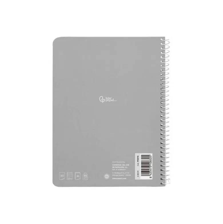 CUADERNO ESPIRAL LIDERPAPEL DIN A5 WITTY TAPA DURA 80H 90GR PAUTA ESTRECHA 2,5MM CONMARGEN COLORES SURTIDOS