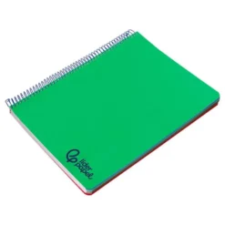 CUADERNO ESPIRAL LIDERPAPEL A4 MICRO WONDER TAPA PLASTICO 120H 90GR CUADRO 5MM 5 BANDAS 4 TALADROS COLOR VERDE OSCURO