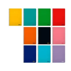 CUADERNO ESPIRAL LIDERPAPEL DIN A5 SMART TAPA BLANDA 40H 75GR CUADRO 4MM CON MARGEN COLORES SURTIDOS