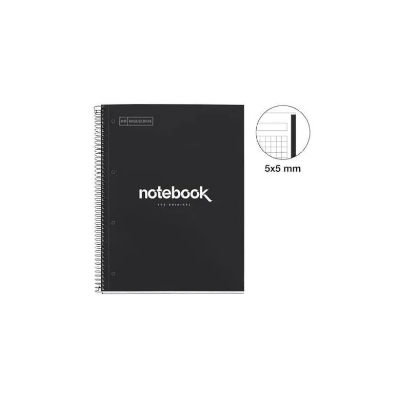 CUADERNO ESPIRAL MIQUELRIUS NOTEBOOK 1 EMOTIONS TAPA FORRADA DIN A4 MICROPERFORADO 80 HOJAS 90G/M2 CUADRO 5 MM