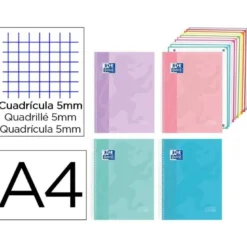 CUADERNO ESPIRAL OXFORD EUROPEANBOOK 10 TAPA EXTRADURA DIN A4 200 HOJAS CUADRO 5 MM