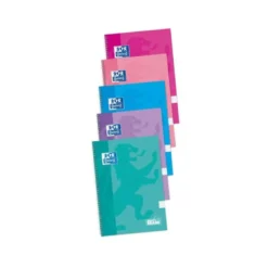 Cuaderno espiral oxford tapa extradura folio 80 hojas cuadro 4 mm con pizarra blancapack 4+1 colores surtidos