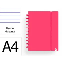 CUADERNO INGENIOX FOAM A4 80H RAYADO HORIZONTAL ROJO