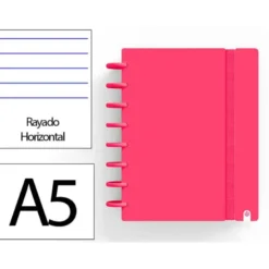 CUADERNO INGENIOX FOAM A5 80H RAYADO HORIZONTAL ROJO
