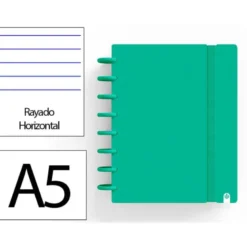 CUADERNO INGENIOX FOAM A5 80H RAYADO HORIZONTAL VERDE