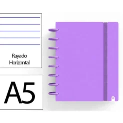 CUADERNO INGENIOX FOAM A5 80H RAYADO HORIZONTAL VIOLETA