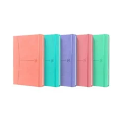 CUADERNO OXFORD COSIDA TAPA EXTRADURA DIN A5 80 HOJAS LISO COLORES PASTEL SURTIDOS