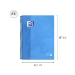 Cuaderno Oxford DIN A4 Turquesa Tapa Extradura 80 hojas Cuadrícula 5 mm