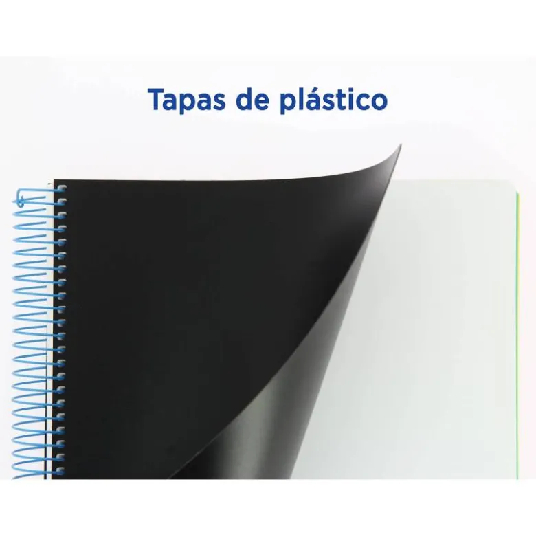 Cuaderno Oxford Ebook 8 A4+ Negro y Turquesa 160 hojas Tapa Plastico Cuadricula 5 mm