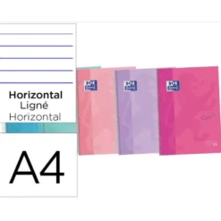Cuaderno Oxford Ebook 5 DIN A4+ Colores Surtidos 120 hojas Tapa Extradura Rayado Horizontal