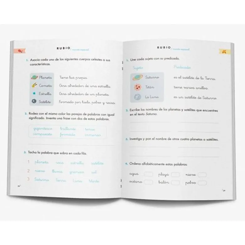 CUADERNO RUBIO COMPETENCIA LECTORA 2 MUNDO ESPACIAL