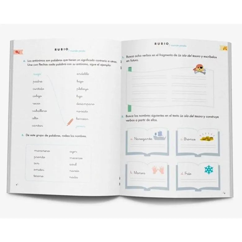 CUADERNO RUBIO COMPETENCIA LECTORA 4 MUNDO PIRATA
