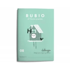 Cuaderno Rubio Escritura nº 08 Dibujos para seguir y colorear