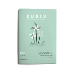 Cuaderno Rubio Escritura nº 09 Dibujos para seguir y colorear