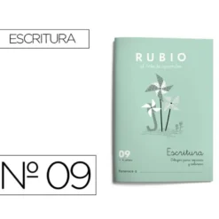 Cuaderno Rubio Escritura nº 09 Dibujos para seguir y colorear