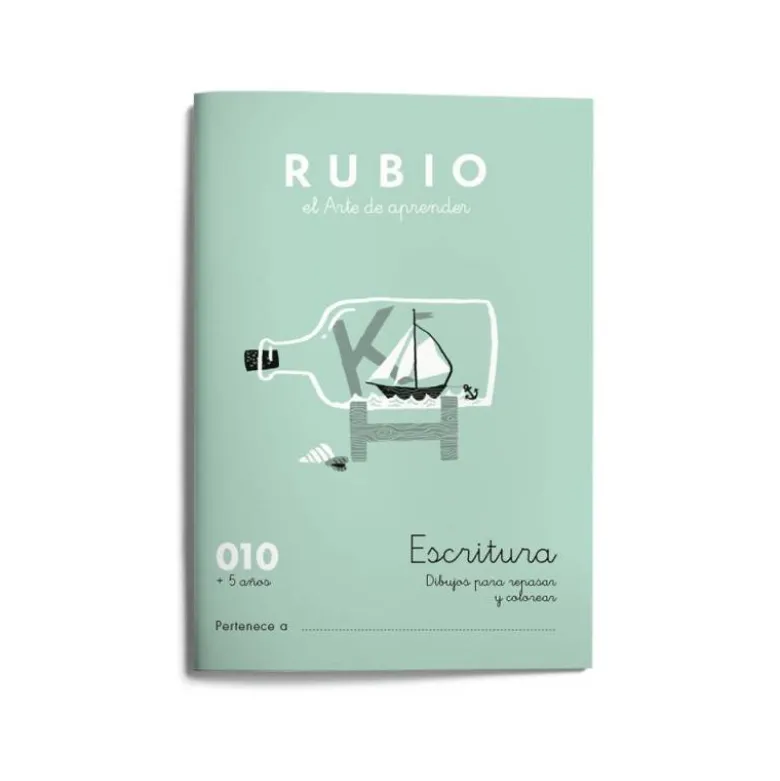 Cuaderno Rubio Escritura nº 010 Dibujos para seguir y colorear