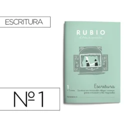 Cuaderno Rubio Escritura nº 1 Escritura con minúsculas, dibujos, números, grecas e iniciación a las mayúsculas