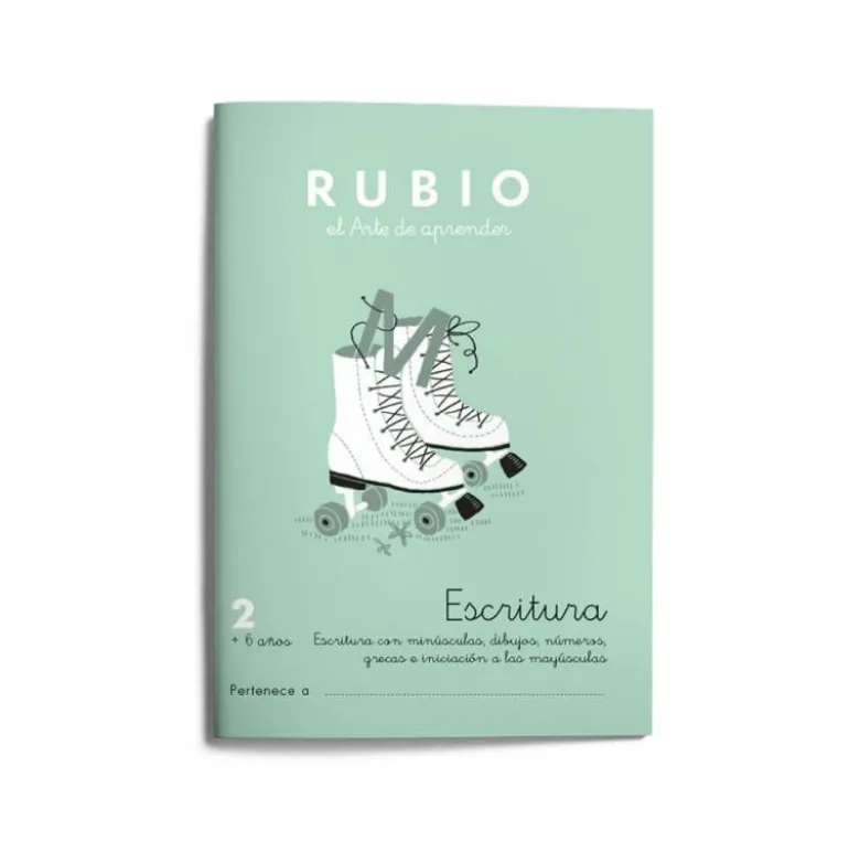 Cuaderno Rubio Escritura nº 2 Escritura con minúsculas, dibujos, números, grecas e iniciación a las mayúsculas