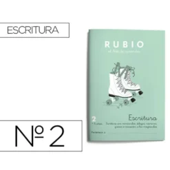 Cuaderno Rubio Escritura nº 2 Escritura con minúsculas, dibujos, números, grecas e iniciación a las mayúsculas