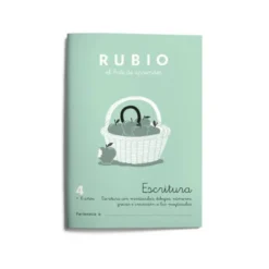 Cuaderno Rubio Escritura nº 4 Escritura con minúsculas, dibujos, números, grecas e iniciación a las mayúsculas