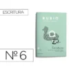 Cuaderno Rubio Escritura nº 6 Escritura con minúsculas, dibujos, números, grecas con letra continua