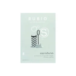 Cuaderno Rubio Escritura nº 8 Escritura con minúsculas, dibujos, números, grecas con letra continua