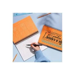 CUADERNO RUBIO LETTERING CALIGRAFIA PRACTICA CURIOOS PASO A PASO ENCUADERNACION ESPIRAL TAPA DURA 212 PAGINAS
