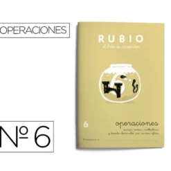 Cuaderno Rubio Operaciones nº 6 Sumar, restar, multiplicar y dividir con decimales por varias cifras
