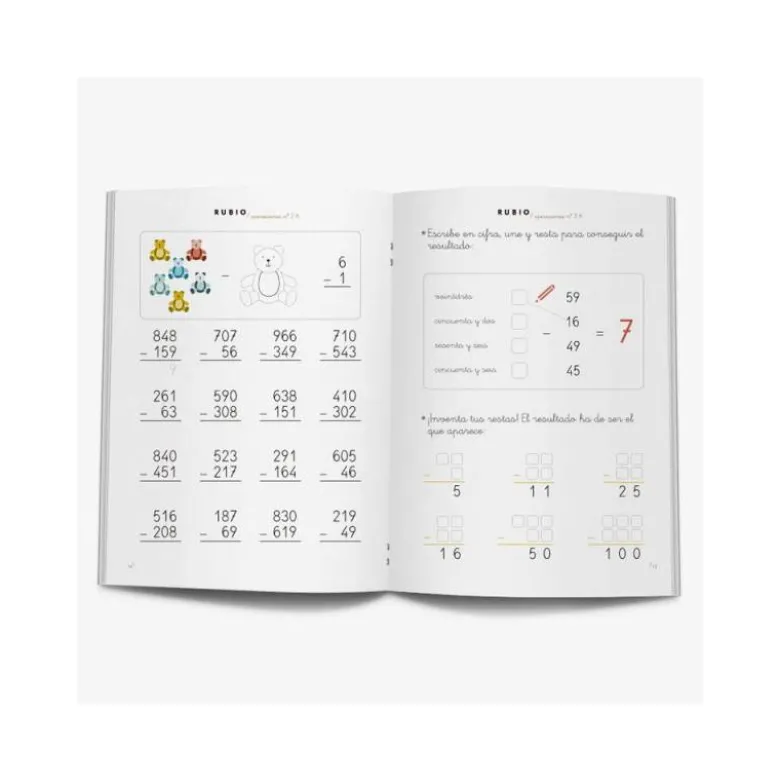 Cuaderno Rubio Operaciones nº 2A Restar llevando