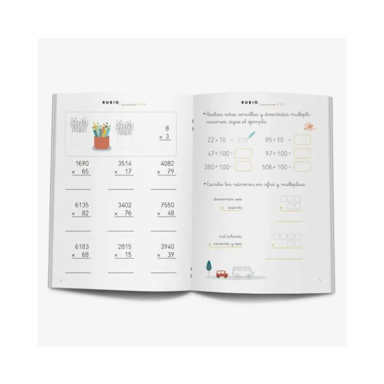 Cuaderno Rubio Operaciones nº 3 A Multiplicar por varias cifras