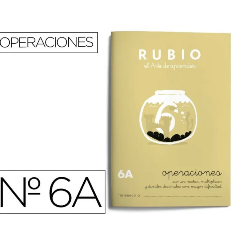 Cuaderno Rubio Operaciones nº 6 A Sumar, restar, multiplicar y dividir con decimales mayor dificultad