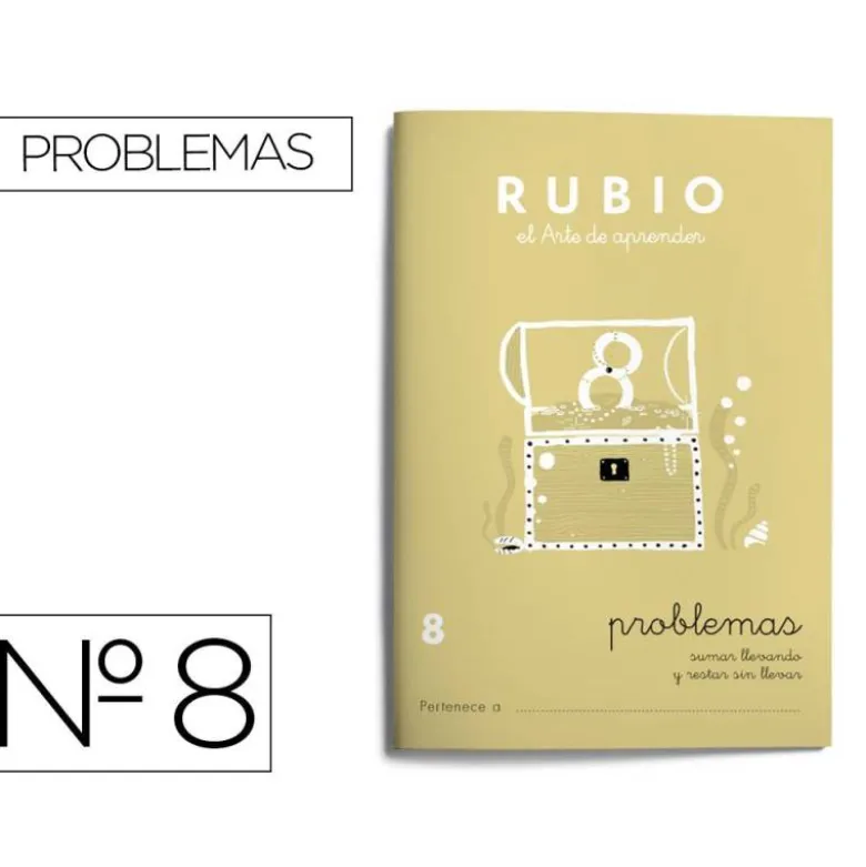 Cuaderno Rubio Problemas nº 8 Sumar llevando y restar sin llevar