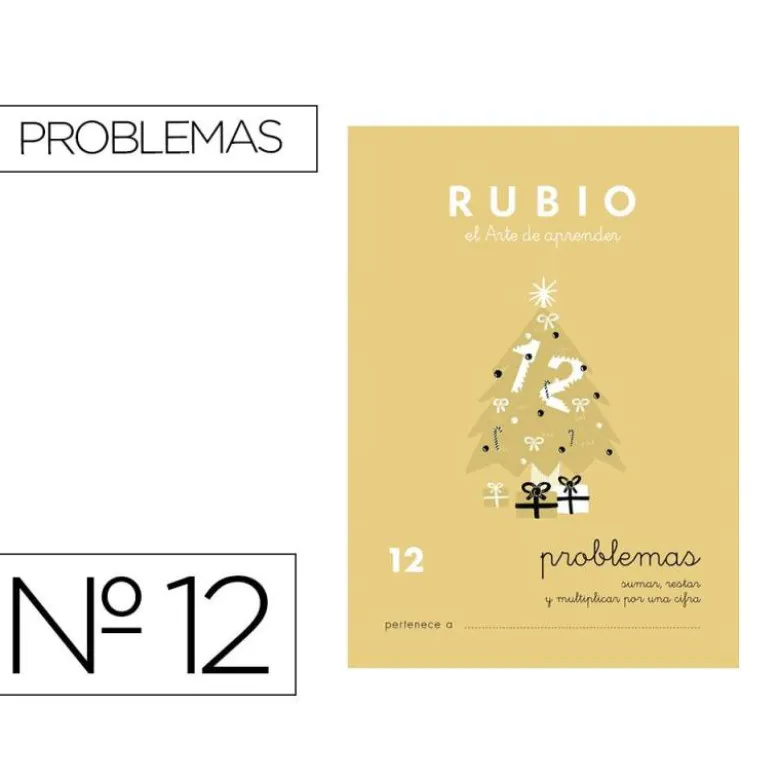 Cuaderno Rubio Problemas nº 12 Sumar, restar y multiplicar por una cifra
