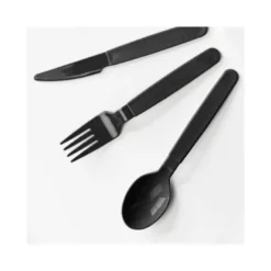 CUBIERTO POLIPROPILENO ARCHIVO 2000 LIBRE BPA PACK 1 CUCHARA + 1 TENEDOR + 1 CUCHILLO 18,5 CM COLOR GRIS