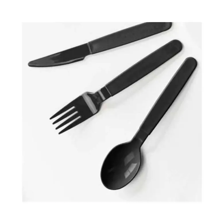 CUBIERTO POLIPROPILENO ARCHIVO 2000 LIBRE BPA PACK 1 CUCHARA + 1 TENEDOR + 1 CUCHILLO 18,5 CM COLOR GRIS