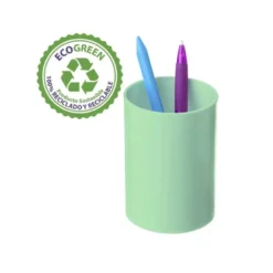 CUBILETE PORTALAPICES ARCHIVO 2000 ECOGREEN 100% RECICLADO COLOR VERDE PASTEL