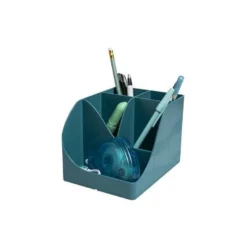 CUBILETE PORTALAPICES EXACOMPTA WAVE SKANDI PLASTICO RECICLADO COLOR AZUL PACIFICO
