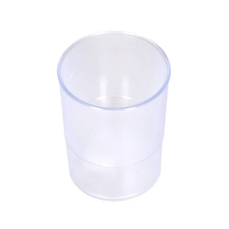 CUBILETE PORTALAPICES Q-CONNECT TRANSPARENTE PLASTICO DIAMETRO 75 MM ALTO 100 MM