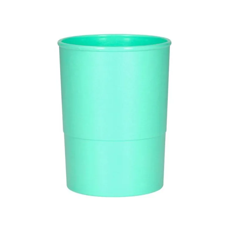 CUBILETE PORTALAPICES Q-CONNECT VERDE MENTA PASTEL OPACO PLASTICO DIAMETRO 75 MM ALTO 100 MM