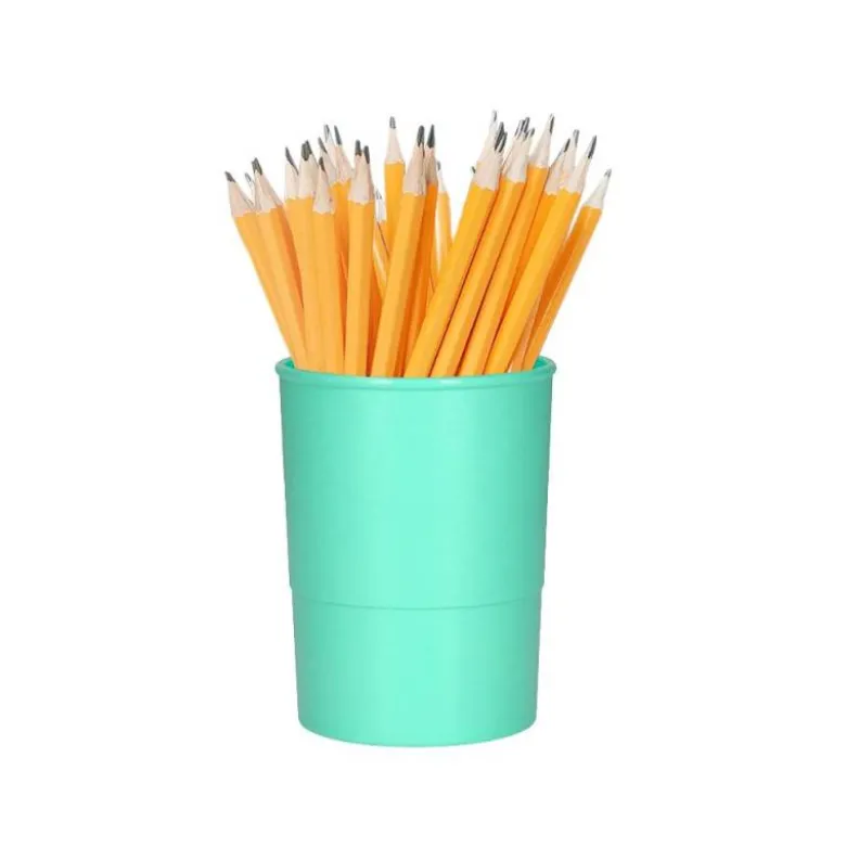 CUBILETE PORTALAPICES Q-CONNECT VERDE MENTA PASTEL OPACO PLASTICO DIAMETRO 75 MM ALTO 100 MM