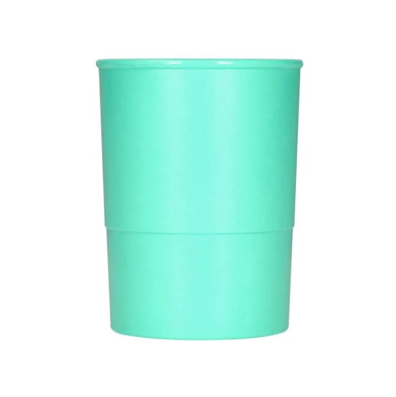 CUBILETE PORTALAPICES Q-CONNECT VERDE MENTA PASTEL OPACO PLASTICO DIAMETRO 75 MM ALTO 100 MM