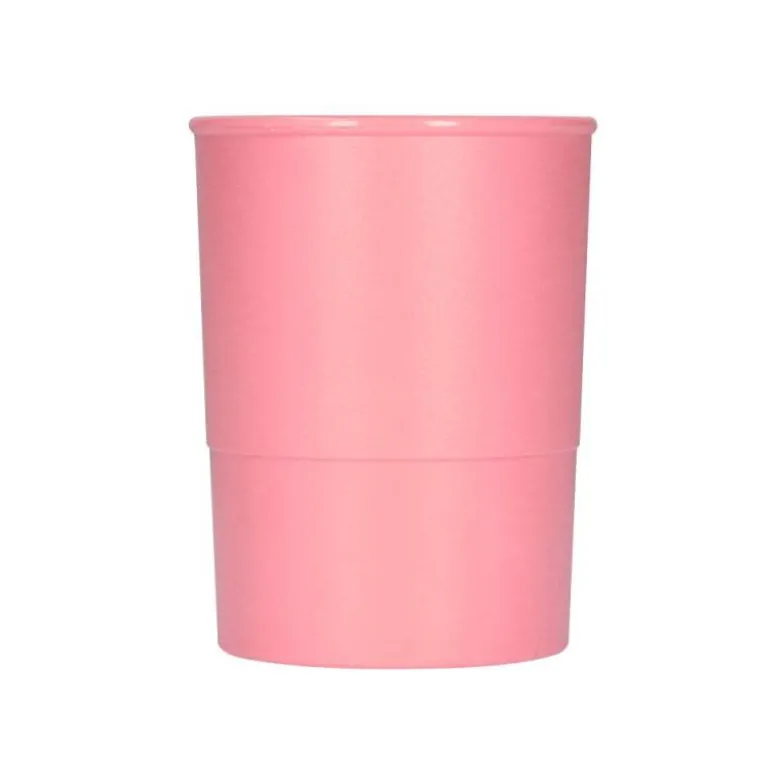 CUBILETE PORTALAPICES Q-CONNECT ROSA PASTEL OPACO PLASTICO DIAMETRO 75 MM ALTO 100 MM
