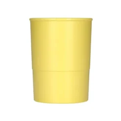 CUBILETE PORTALAPICES Q-CONNECT AMARILLO PASTEL OPACO PLASTICO DIAMETRO 75 MM ALTO 100 MM