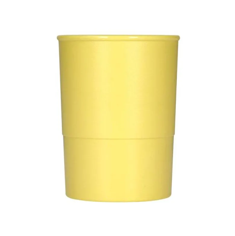CUBILETE PORTALAPICES Q-CONNECT AMARILLO PASTEL OPACO PLASTICO DIAMETRO 75 MM ALTO 100 MM