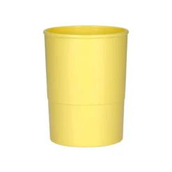 CUBILETE PORTALAPICES Q-CONNECT AMARILLO PASTEL OPACO PLASTICO DIAMETRO 75 MM ALTO 100 MM