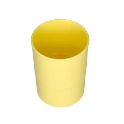 CUBILETE PORTALAPICES Q-CONNECT AMARILLO PASTEL OPACO PLASTICO DIAMETRO 75 MM ALTO 100 MM