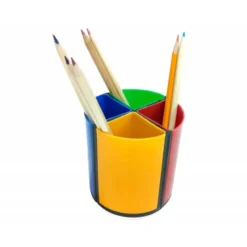 CUBILETE PORTALAPICES Q-CONNECT PLASTICO REDONDO GIRATORIO 4 COLORES DIAMETRO 110 ALTURA 110 MM